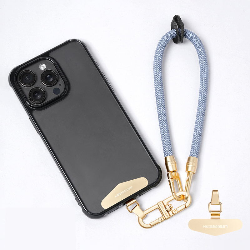 LEEU DESIGN 30cm Smartphone Strap Cell Phone Polyester Lanyard with Metal Tether Tab LEEU DESIGN 30cm Smartphone Strap Cell Phone Polyester Lanyard with Metal Tether Tab